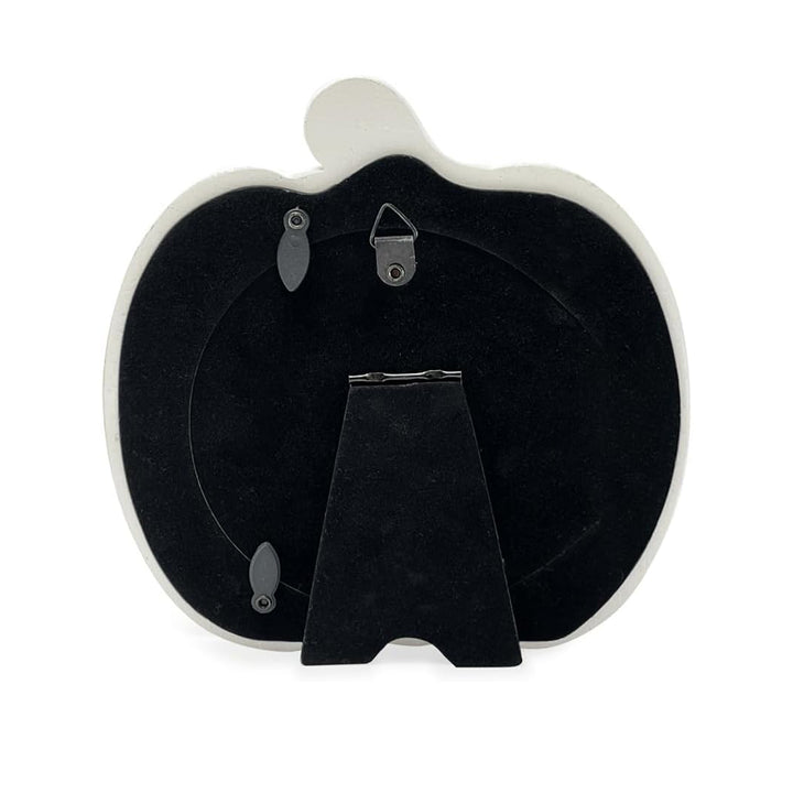 Isaac Jacobs 4x4 Pumpkin-Shaped Picture Frame For Halloween Or Fall Décor, Photo Tabletop &amp; Wall Display Hanging Display_