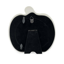Isaac Jacobs 4x4 Pumpkin-Shaped Picture Frame For Halloween Or Fall Décor, Photo Tabletop & Wall Display Hanging Display_#color_white_with_Gold_4x4