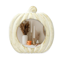 Isaac Jacobs 4x4 Pumpkin-Shaped Picture Frame For Halloween Or Fall Décor, Photo Tabletop & Wall Display Hanging Display_#color_white_with_Gold_4x4