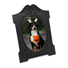 Isaac Jacobs 4x6 Tombstone-Shaped Halloween Picture Frame, Photo Tabletop & Wall Display Hanging Display & Home Décor_#color_Matt Black_4x6