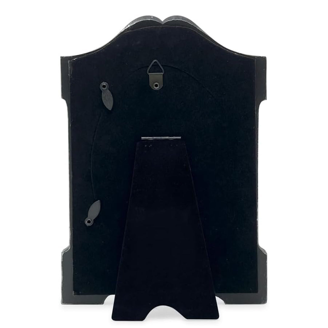 Isaac Jacobs 4x6 Tombstone-Shaped Halloween Picture Frame, Photo Tabletop &amp; Wall Display Hanging Display &amp; Home Décor_