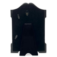 Isaac Jacobs 4x6 Tombstone-Shaped Halloween Picture Frame, Photo Tabletop & Wall Display Hanging Display & Home Décor_#color_Matt Black_with_Silver_4x6
