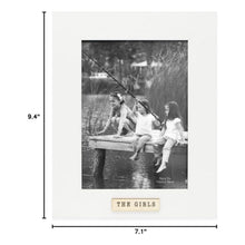 Isaac Jacobs Wood Sentiments "The Girls" Picture Frame, Keepsake Photo Frame with Easel and a Hanging Tab for Tabletop, Desktop & Wall Display