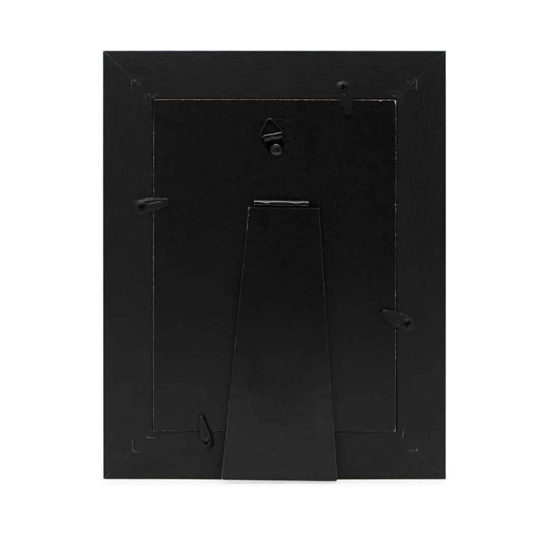 Isaac Jacobs Wood Sentiments Cat "Meow" Picture Frame, Keepsake Photo Frame with Easel and a Hanging Tabs for Tabletop, Desktop &amp; Wall Display_