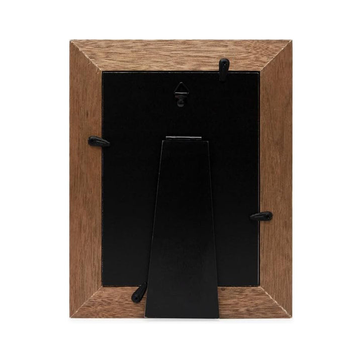 Isaac Jacobs Wood Sentiments Cat "Meow" Picture Frame, Keepsake Photo Frame with Easel and a Hanging Tabs for Tabletop, Desktop &amp; Wall Display_
