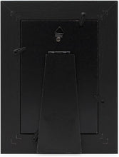 Isaac Jacobs Wood Sentiments Dog "Woof!" Picture Frame, Keepsake Photo Frame with Easel and a Hanging Tabs for Tabletop, Desktop & Wall Display_#color_black_4x6_vertical