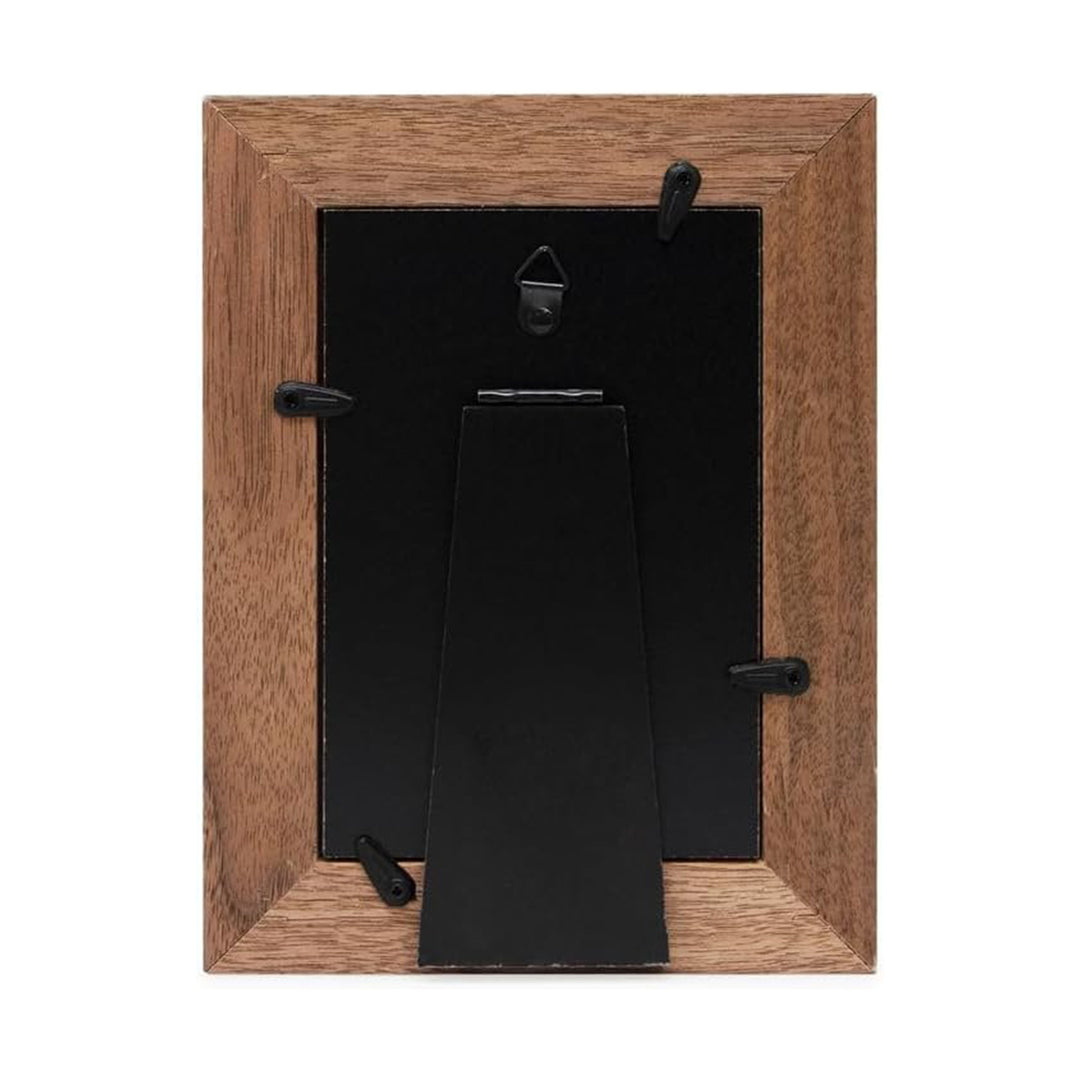 Isaac Jacobs Wood Sentiments Dog "Woof!" Picture Frame, Keepsake Photo Frame with Easel and a Hanging Tabs for Tabletop, Desktop &amp; Wall Display_