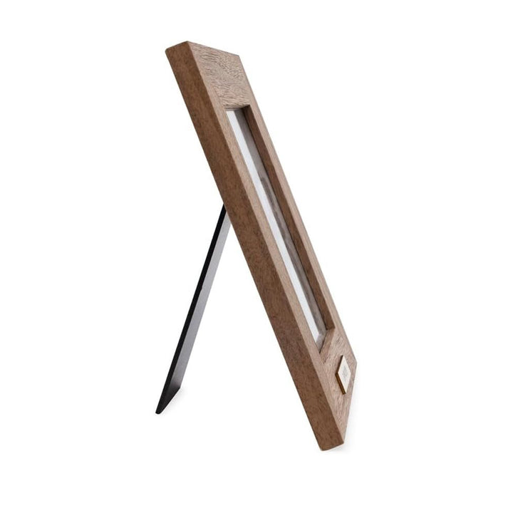Isaac Jacobs Wood Sentiments Dog "Woof!" Picture Frame, Keepsake Photo Frame with Easel and a Hanging Tabs for Tabletop, Desktop &amp; Wall Display_