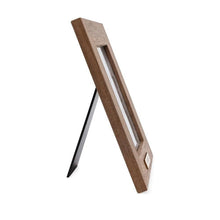 Isaac Jacobs Wood Sentiments Dog "Woof!" Picture Frame, Keepsake Photo Frame with Easel and a Hanging Tabs for Tabletop, Desktop & Wall Display_#color_brown_4x6_vertical
