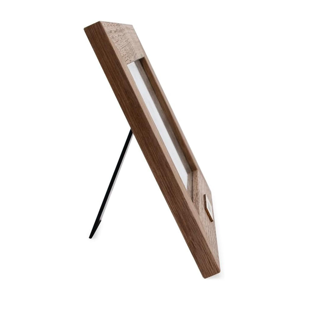 Isaac Jacobs Wood Sentiments Dog "Woof!" Picture Frame, Keepsake Photo Frame with Easel and a Hanging Tabs for Tabletop, Desktop &amp; Wall Display_