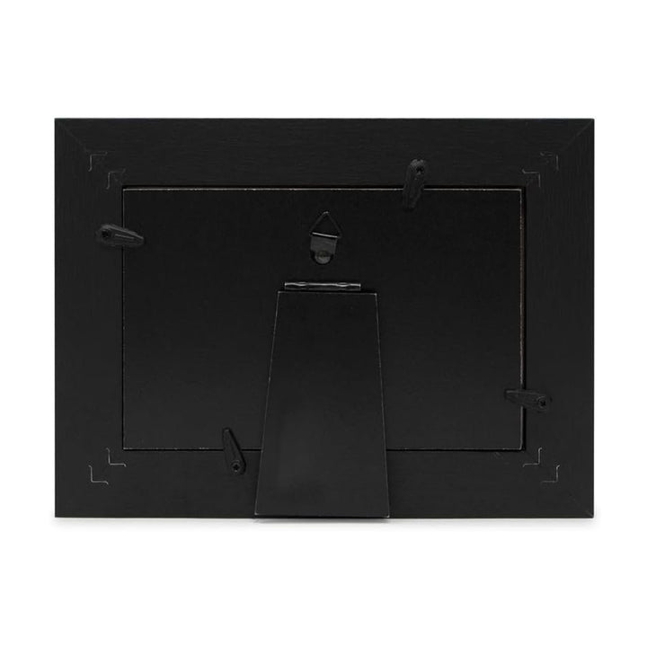 Isaac Jacobs Wood Sentiments Cat "Meow" Picture Frame, Keepsake Photo Frame with Easel and a Hanging Tabs for Tabletop, Desktop &amp; Wall Display_