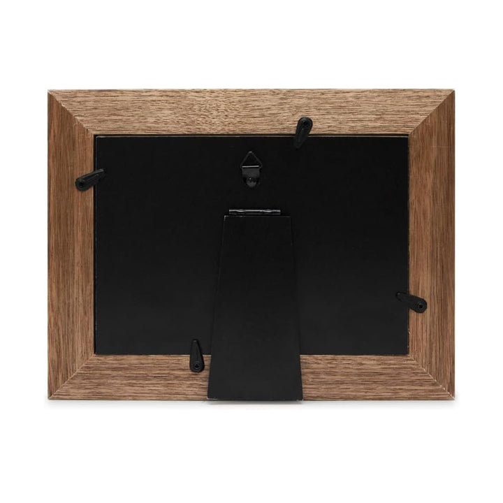 Isaac Jacobs Wood Sentiments Cat "Meow" Picture Frame, Keepsake Photo Frame with Easel and a Hanging Tabs for Tabletop, Desktop &amp; Wall Display_