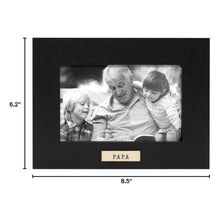 Isaac Jacobs Wood Sentiments "Papa" Picture Frame, Keepsake Photo Frame with Easel and a Hanging Tabs for Tabletop, Desktop & Wall Display_#color_black_4x6 Horizontal