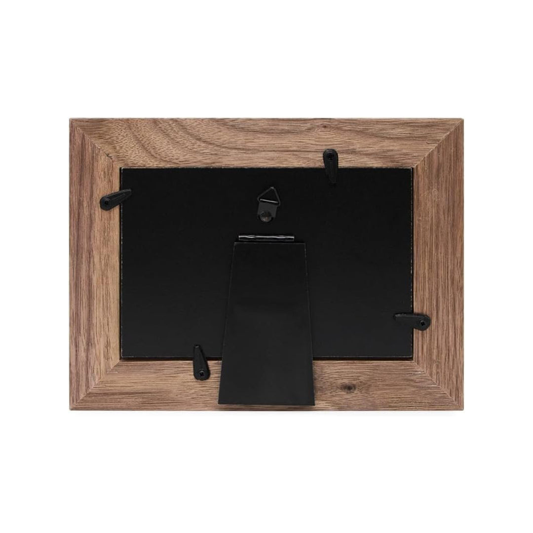 Isaac Jacobs Wood Sentiments Dog "Woof!" Picture Frame, Keepsake Photo Frame with Easel and a Hanging Tabs for Tabletop, Desktop &amp; Wall Display_