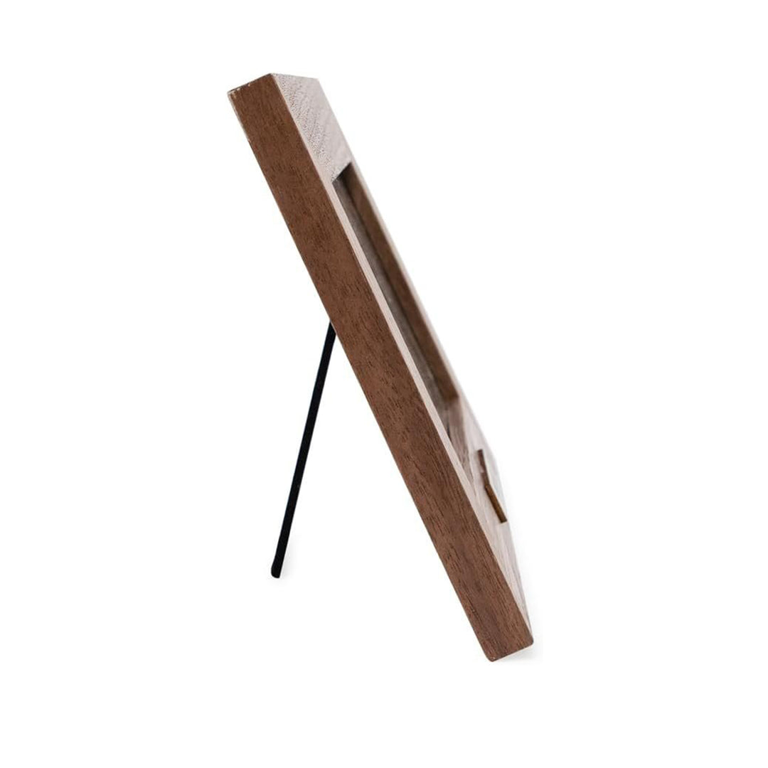 Isaac Jacobs Wood Sentiments Dog "Woof!" Picture Frame, Keepsake Photo Frame with Easel and a Hanging Tabs for Tabletop, Desktop &amp; Wall Display_