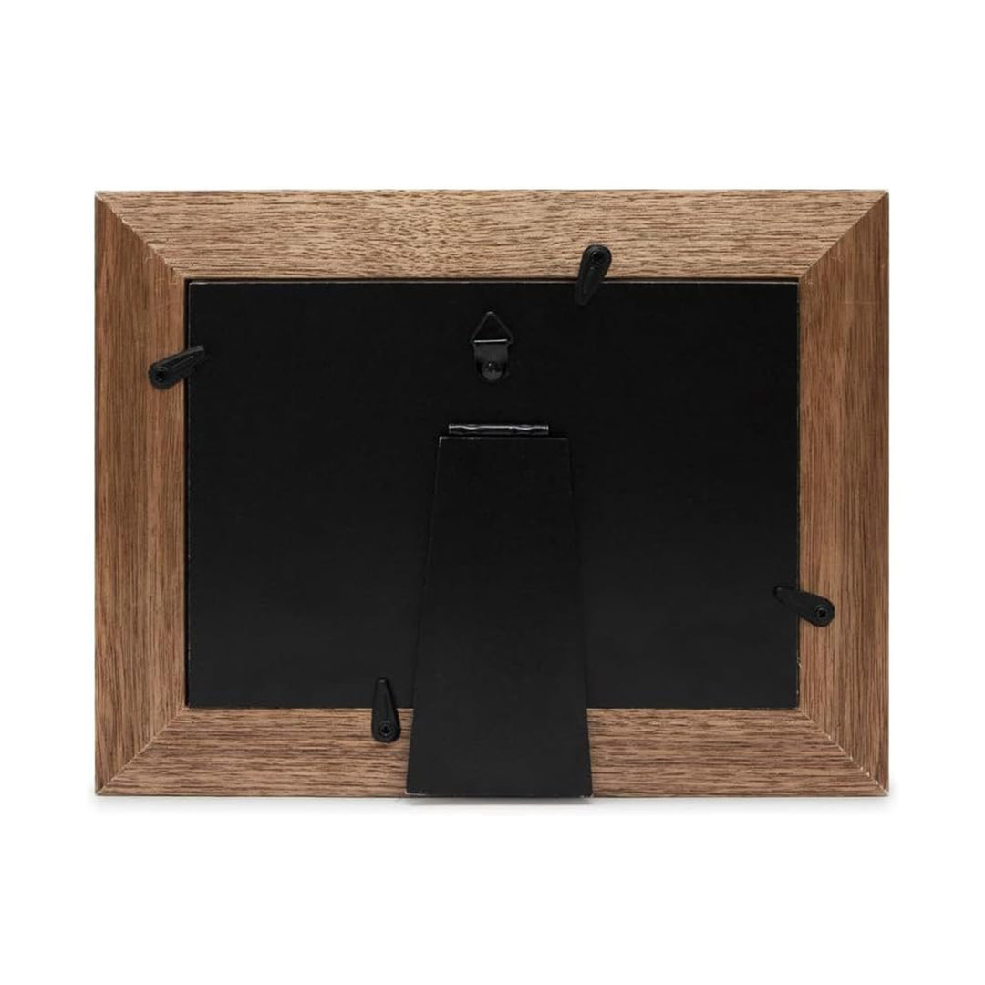 Isaac Jacobs Wood Sentiments Dog "Woof!" Picture Frame, Keepsake Photo Frame with Easel and a Hanging Tabs for Tabletop, Desktop &amp; Wall Display_