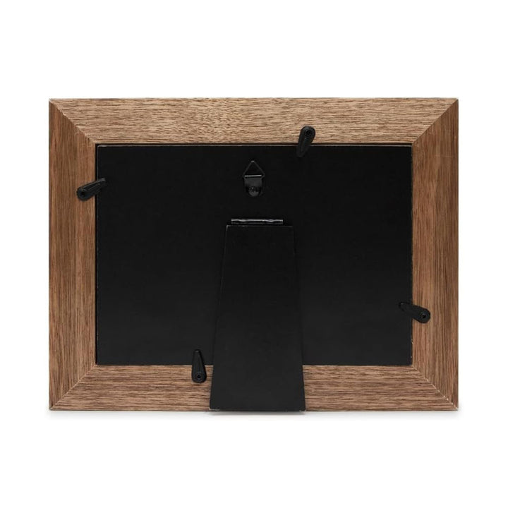 Isaac Jacobs Wood Sentiments Dog "Woof!" Picture Frame, Keepsake Photo Frame with Easel and a Hanging Tabs for Tabletop, Desktop &amp; Wall Display_