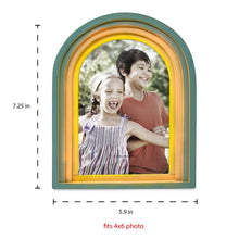 Isaac Jacobs Arc Resin Picture Frame with Gradient Design, Decorative Photo Frame, Tabletop & Wall Display, Hanging Display & Home Decor