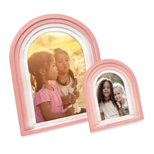 Isaac Jacobs Arc Resin Picture Frame with Gradient Design, Decorative Photo Frame, Tabletop & Wall Display, Hanging Display & Home Decor