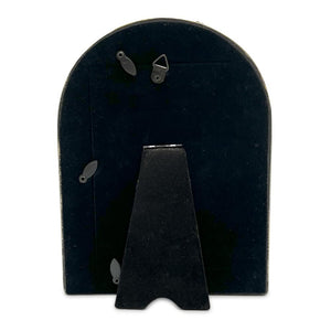 Isaac Jacobs 4x6 Peacock Arch Frame with Easel for Tabletop Display, Decorative Art Design, Home Décor