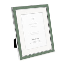 Isaac Jacobs Enamel Picture Frame with Metal Edge with Easel, Tabletop Display, Wall Décor, Photo Gallery