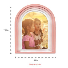 Isaac Jacobs Arc Resin Picture Frame with Gradient Design, Decorative Photo Frame, Tabletop & Wall Display, Hanging Display & Home Decor