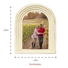 Isaac Jacobs Arc Resin Picture Frame with Gradient Design, Decorative Photo Frame, Tabletop & Wall Display, Hanging Display & Home Decor