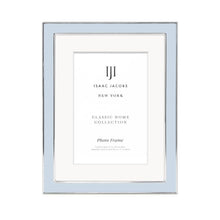 Isaac Jacobs Enamel Picture Frame with Metal Edge with Easel, Tabletop Display, Wall Décor, Photo Gallery