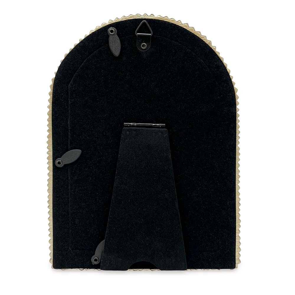 Isaac Jacobs 2x3 Matte Blush Double Bead Arch Photo Frame with Black Fabric Easel, Tabletop, Wall-Mountable, Shelf and Desk, Decorative Art Design, Home Décor (2x3, Matte Blush)
