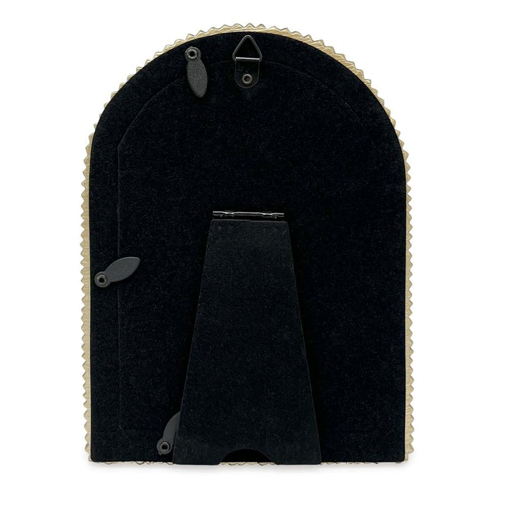 Isaac Jacobs 2x3 Matte Blush Double Bead Arch Photo Frame with Black Fabric Easel, Tabletop, Wall-Mountable, Shelf and Desk, Decorative Art Design, Home Décor (2x3, Matte Blush)