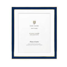 Isaac Jacobs Enamel Picture Frame with Metal Edge with Easel, Tabletop Display, Wall Décor, Photo Gallery