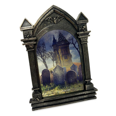 Isaac Jacobs 4x6 Haunted House Vault Picture Frame For Photo Tabletop & Wall Display Hanging Display & Home Décor