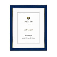 Isaac Jacobs Enamel Picture Frame with Metal Edge with Easel, Tabletop Display, Wall Décor, Photo Gallery