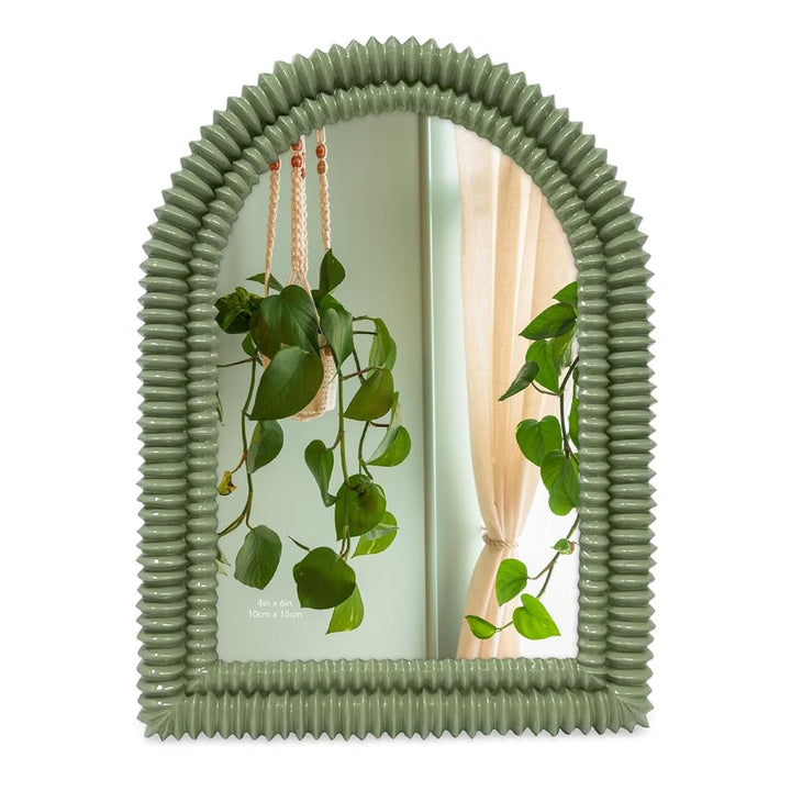 Isaac Jacobs 2x3 Matte Blush Double Bead Arch Photo Frame with Black Fabric Easel, Tabletop, Wall-Mountable, Shelf and Desk, Decorative Art Design, Home Décor (2x3, Matte Blush)