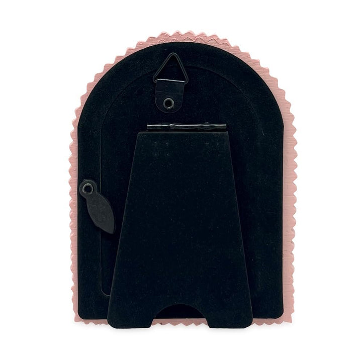 Isaac Jacobs 2x3 Matte Blush Double Bead Arch Photo Frame with Black Fabric Easel, Tabletop, Wall-Mountable, Shelf and Desk, Decorative Art Design, Home Décor (2x3, Matte Blush)