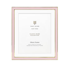 Isaac Jacobs Enamel Picture Frame with Metal Edge with Easel, Tabletop Display, Wall Décor, Photo Gallery
