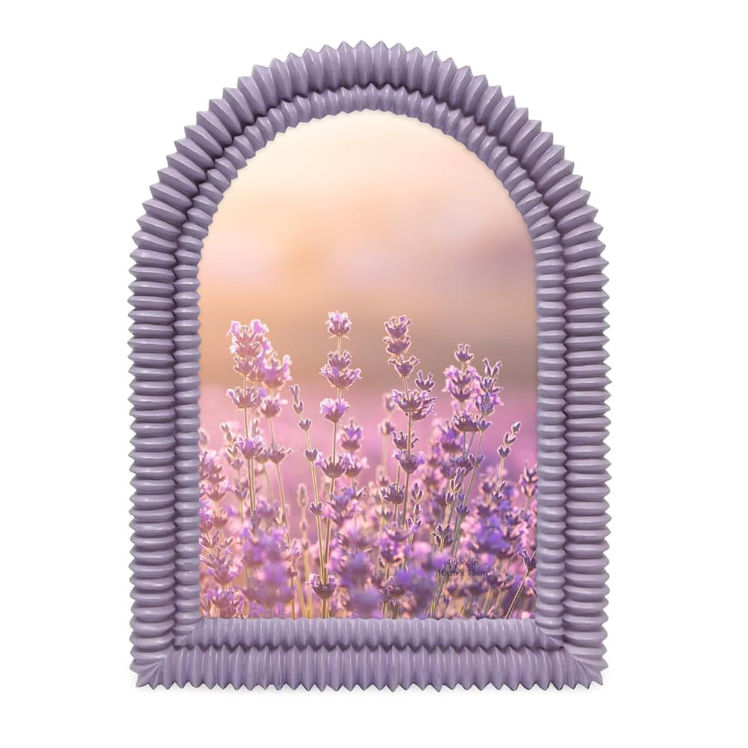 Isaac Jacobs 2x3 Matte Blush Double Bead Arch Photo Frame with Black Fabric Easel, Tabletop, Wall-Mountable, Shelf and Desk, Decorative Art Design, Home Décor (2x3, Matte Blush)