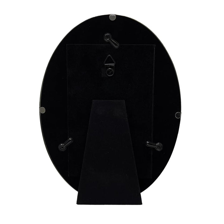 Isaac Jacobs Oval Metal Picture Frame, Classic Photo Frame Made For Tabletop &amp; Hanging Display, Photo Gallery and Wall Art