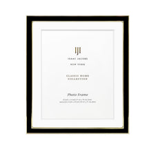 Isaac Jacobs Enamel Picture Frame with Metal Edge with Easel, Tabletop Display, Wall Décor, Photo Gallery