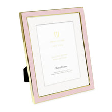 Isaac Jacobs Enamel Picture Frame with Metal Edge with Easel, Tabletop Display, Wall Décor, Photo Gallery
