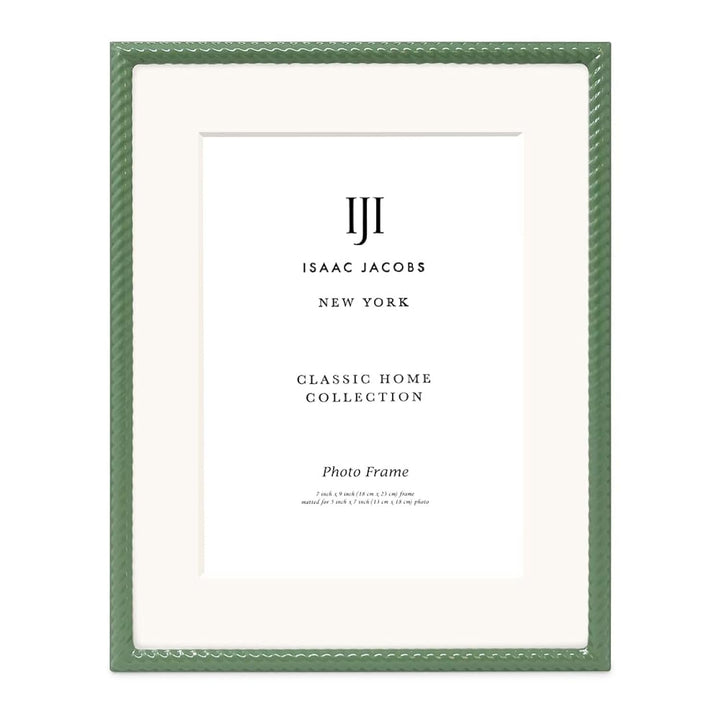 Isaac Jacobs Metal Rope Border Picture Frame, Horizontal &amp; Vertical for Tabletop and Wall Display, Home Decor, Metal Frame