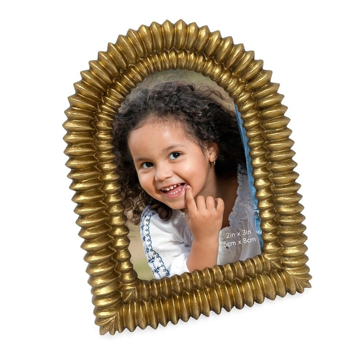 Isaac Jacobs 2x3 Matte Blush Double Bead Arch Photo Frame with Black Fabric Easel, Tabletop, Wall-Mountable, Shelf and Desk, Decorative Art Design, Home Décor (2x3, Matte Blush)