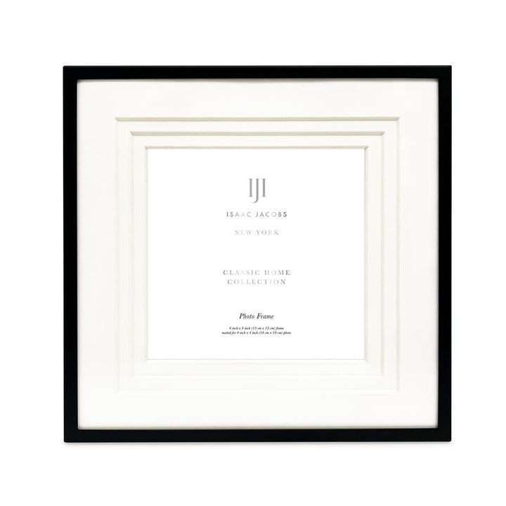 Isaac Jacobs Metal Picture Frame, Triple Matted Classic Metal Photo Frame Made For Tabletop &amp; Hanging Display, Photo Gallery and Wall Art_