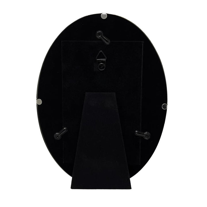 Isaac Jacobs Oval Metal Picture Frame, Classic Photo Frame Made For Tabletop &amp; Hanging Display, Photo Gallery and Wall Art
