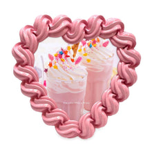 Isaac Jacobs 4x4 Glossy Frosting Heart-shaped Picture Frame with Easel & Hook for Tabletop & Wall Display, Decorative Art Design, Home Décor, Gallery Wall, Desktop Display_#color_pink