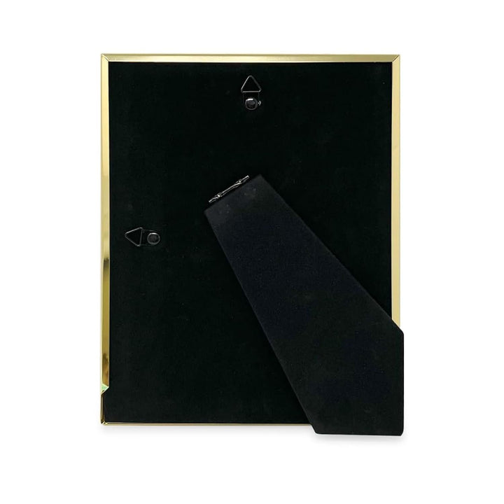 Isaac Jacobs Enamel Picture Frame with Metal Edge with Easel, Tabletop Display, Wall Décor, Photo Gallery