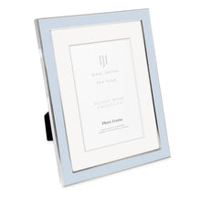 Isaac Jacobs Enamel Picture Frame with Metal Edge with Easel, Tabletop Display, Wall Décor, Photo Gallery