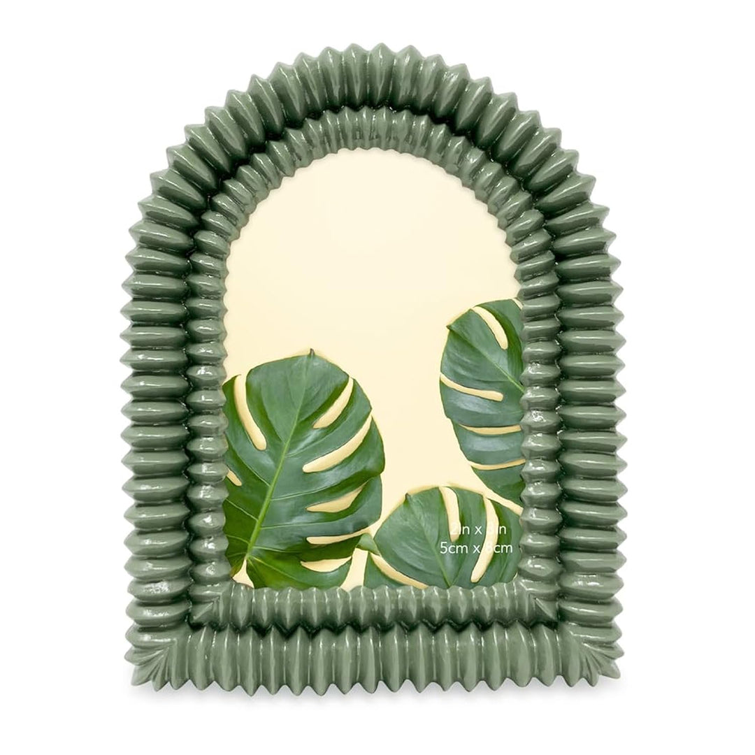Isaac Jacobs 2x3 Matte Blush Double Bead Arch Photo Frame with Black Fabric Easel, Tabletop, Wall-Mountable, Shelf and Desk, Decorative Art Design, Home Décor (2x3, Matte Blush)