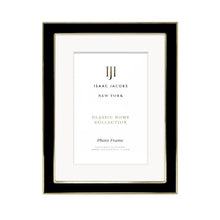 Isaac Jacobs Enamel Picture Frame with Metal Edge with Easel, Tabletop Display, Wall Décor, Photo Gallery