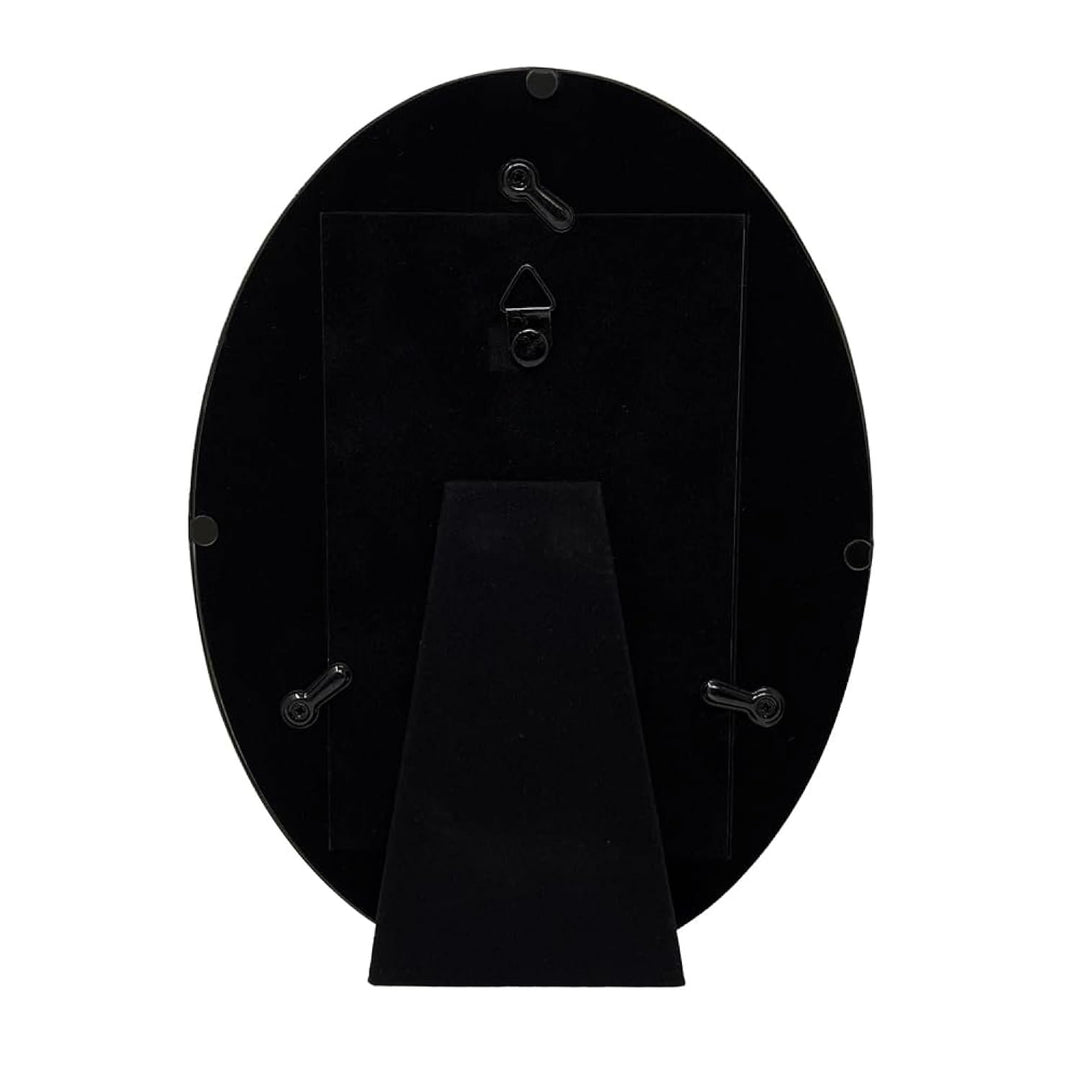 Isaac Jacobs Oval Metal Picture Frame, Classic Photo Frame Made For Tabletop &amp; Hanging Display, Photo Gallery and Wall Art